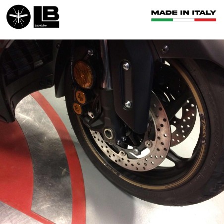 Kit Strisce Adesive Per Cerchi Compatibili Per Yamaha Scooter Tmax 2008-2023 Oro