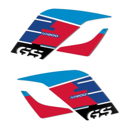 ADESIVI 3D PROTEZIONI LATERALI MOTO compatibili con BMW 1200 GS R1200 2008-2012
