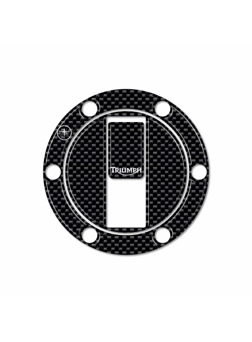 Protección contra arañazos Triumph Tank Cap 3D Resina de fibra de carbono Pegatinas para motos 2