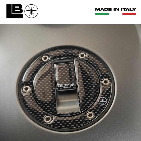 Protezione Graffi Tappo Serbatoio Triumph Adesivi In Resina 3D Carbonio per Moto