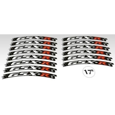 KIT DE TIRAS ADHESIVAS compatibles para LLANTAS DE MOTO GSX-R SUZUKI GSXR - AMARILLO FLUO
