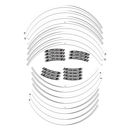 KIT BANDAS ADHESIVAS compatibles para PIAGGIO BEVERLY SCOOTERS Rojo-Blanco