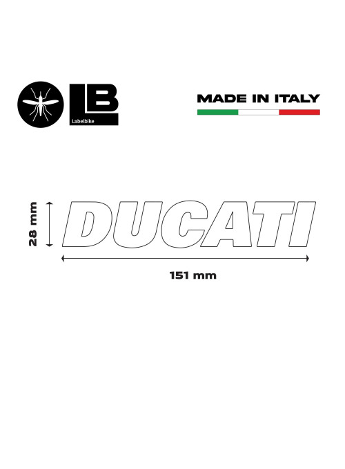 Kit 2 ADHESIVOS para MOTOS TANQUE Escrito DUCATI CARBONO STICKERS Racing 2