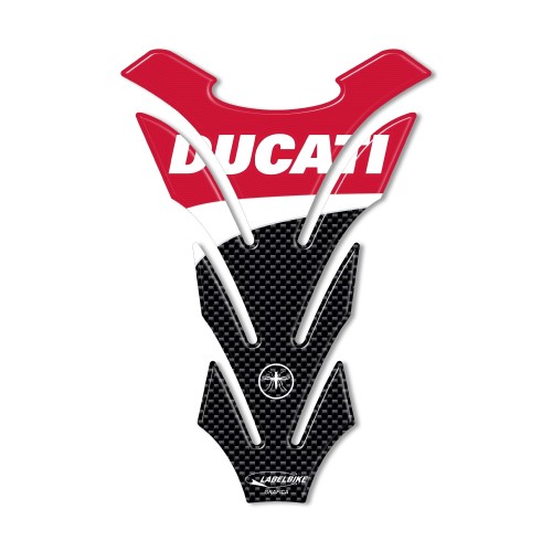 PARASERBATOIO ADESIVI Serbatoio in RESINA CARBONIO- ROSSO per MOTO DUCATI -CORSE