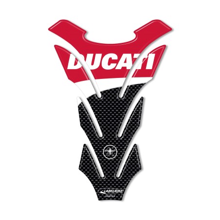 PARASERBATOIO ADESIVI Serbatoio in RESINA CARBONIO- ROSSO per MOTO DUCATI -CORSE