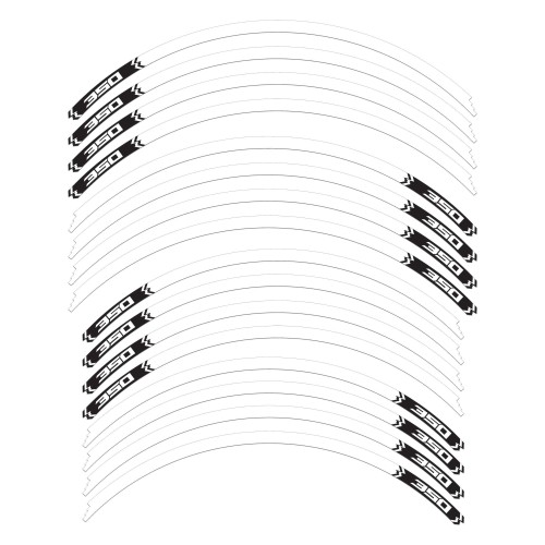 Adhesive stripes kit wheel rims 14 and 15" scooter compatible with Honda Adv350