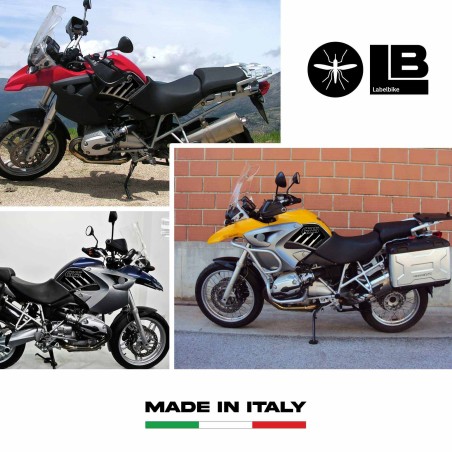 ADESIVI GEL 3D LATERALI compatibili per MOTO BMW R1200 GS 2004-2007 CARBON LOOK