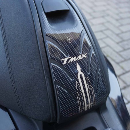 Adhesivo para puerta de combustible TMAX compatible con YAMAHA T MAX SCOOTER 2001-2007