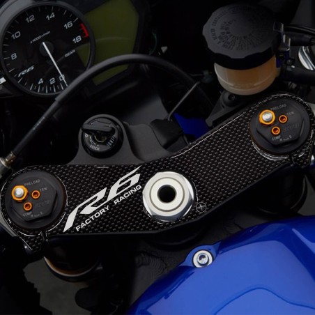 ADESIVO 3D compatibile per MOTO YAMAHA R6 PROTEZIONE PIASTRA FORCELLA 2017-2020
