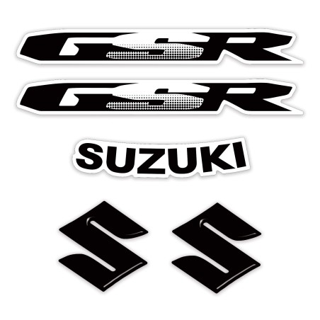 KIT ADESIVI/STICKERS scritte CODA E SERBATOIO compatibili per MOTO SUZUKI GSR