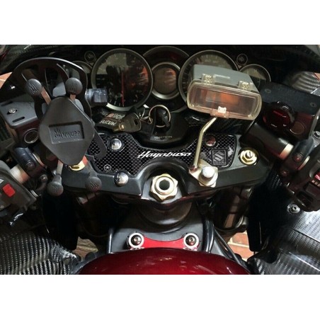 PROTEZIONE gel 3D PIASTRA STERZO compatibile per MOTO SUZUKI HAYABUSA 2008-2016