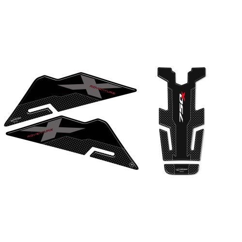 Kit de 3 PEGATINAS 3D Protección compatible para MOTO NC 750 HONDA NC750X 2016-2020