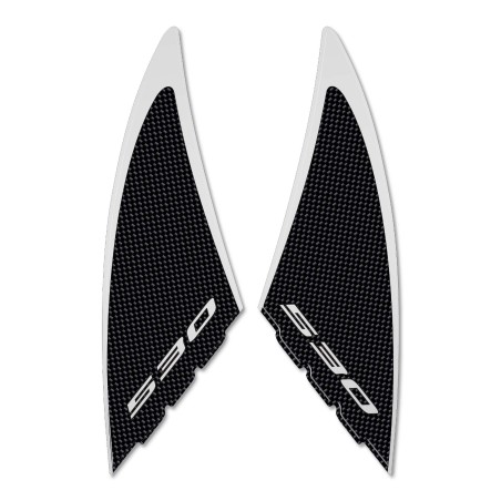 2 STICKERS pegatinas de gel 3D compatibles para scooter YAMAHA Tmax 530 carbono ergal