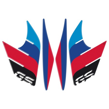 2 ADESIVI 3D PROTEZIONI LATERALI RALLY compatibile per MOTO BMW GS R1200 2013-2016