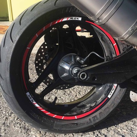 TIRAS ADHESIVAS PARA LLANTAS compatibles con scooters YAMAHA TMAX 2008-2016 aniversario