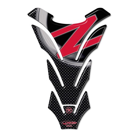 PARASERBATOIO STICKER 3D SERBATOIO compatibile MOTO KAWASAKI Z750 Z1000 ROSSO