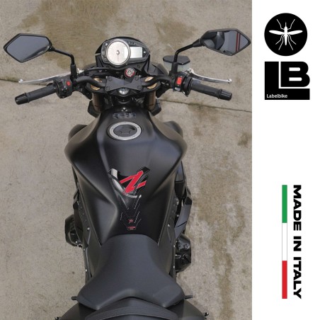PARASERBATOIO STICKER 3D SERBATOIO compatibile MOTO KAWASAKI Z750 Z1000 ROSSO