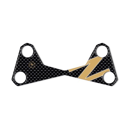 PROTEZIONE 3D PIASTRA FORCELLA compatibile per MOTO KAWASAKI Z750 Z1000 z oro