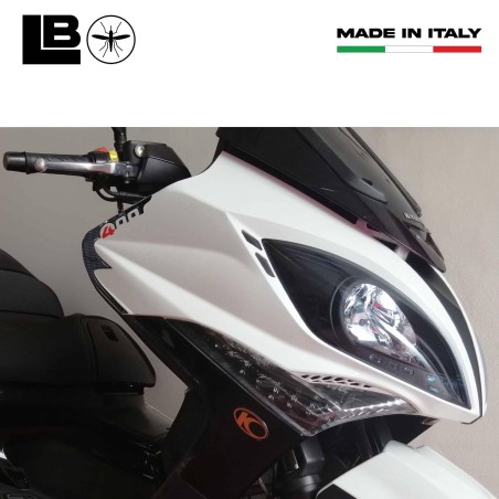 2 ADHESIVOS DE GEL 3D PARA PROTECCIÓN DE ESQUINAS compatibles con Kymco XCITING 400 2012-2017