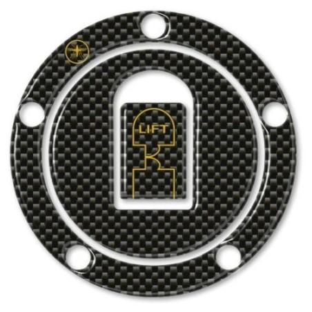 3D-AUFKLEBER TANKDECKELSCHUTZ kompatibel KAWASAKI MOTORRAD 00-06 Carbon Gold