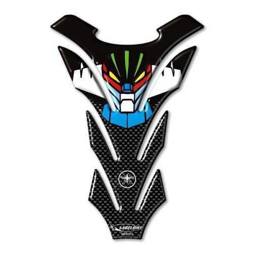 PEGATINAS DEPÓSITO en RESINA 3D CARBONO PARA MOTO JEEG ROBOT ACERO