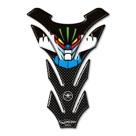 PEGATINAS DEPÓSITO en RESINA 3D CARBONO PARA MOTO JEEG ROBOT ACERO