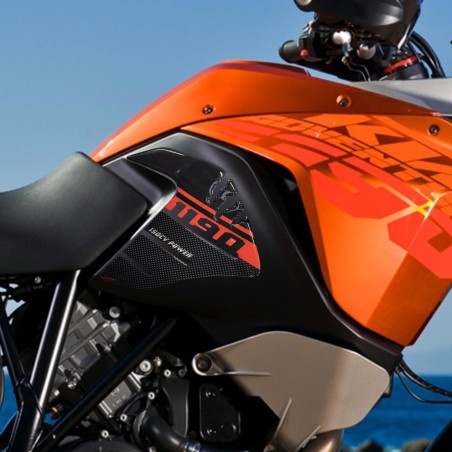 2 PEGATINAS 3D PROTECCIONES LATERALES DE DEPÓSITO compatibles para MOTO KTM 1190 ADVENTURE