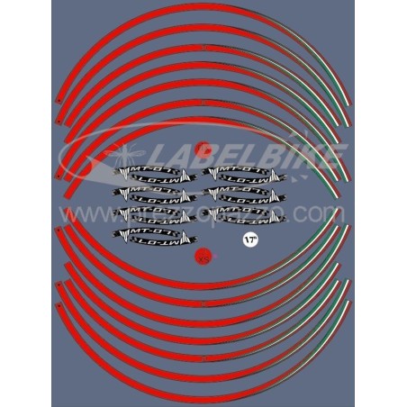 TIRAS ADHESIVAS compatibles con pegatinas LLANTAS MOTO YAMAHA MT-07 17' tuning