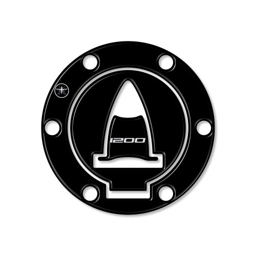 Tappo Serbatoio ADESIVI 3D PROTEZIONE per MOTO DUCATI MULTISTRADA 1200 nero