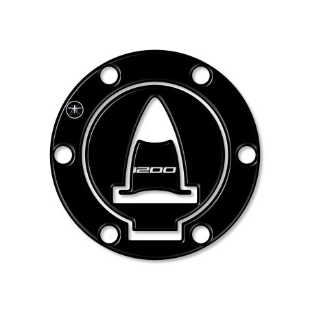 Tappo Serbatoio ADESIVI 3D PROTEZIONE per MOTO DUCATI MULTISTRADA 1200 nero