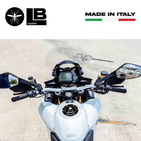 Tappo Serbatoio ADESIVI 3D PROTEZIONE per MOTO DUCATI MULTISTRADA 1200 nero