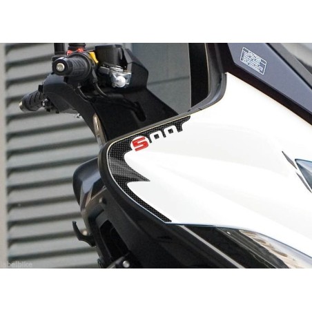 2 ADESIVI in GEL 3D PROTEZIONE SPIGOLI XCITING 500 compatibili per scooter kymco