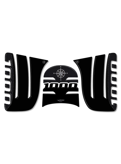 KIT di 3 ADESIVI 3D PROTEZIONE CARBONIO compatibili per moto HONDA VARADERO 1000
