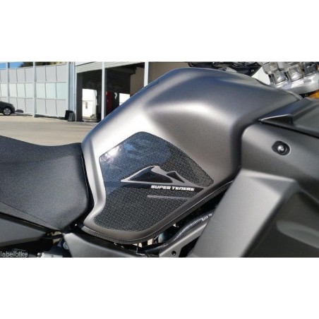 2 PROTECCIONES LATERALES DE DEPÓSITO 3D compatibles con MOTOCICLETAS YAMAHA SUPER TENERE de carbono