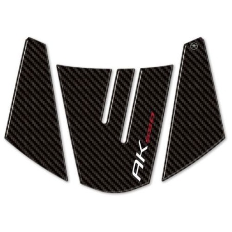 Adhesivo trasero de resina compatible con scooter Kymco Ak 550 2017-2022 Look Carbono