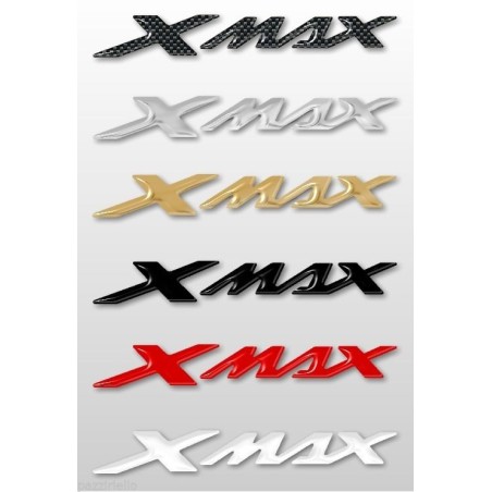 2 PEGATINAS 3D/STICKERS XMAX ESCRITURA compatibles para YAMAHA SCOOTER X MAX 2010-2024