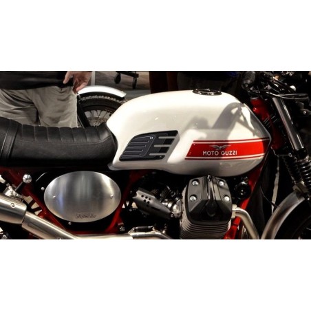 2 PROTECCIONES LATERALES DE DEPÓSITO 3D compatibles con MOTO GUZZI V7 NUEVO