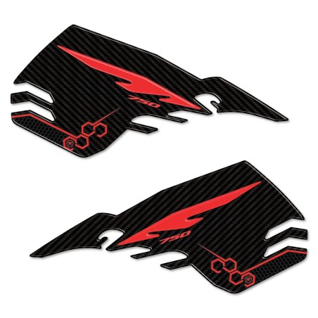 Adesivi 3D Protezioni laterali serbatoio moto compatibile con Honda Hornet 2023-2024