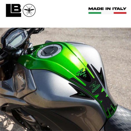 Protector depósito adhesivo 3D verde compatible con Kawasaki Z1000 2010-2020