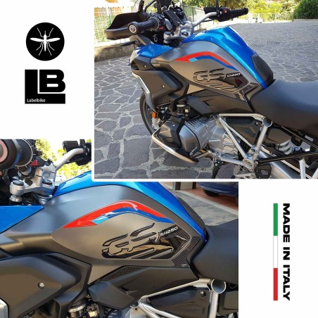 2 ADESIVI in gel 3D PROTEZIONI LATERALI RALLY compatibili per MOTO BMW GS R1250