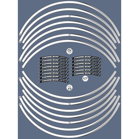 ADHESIVE STRIPS compatible for YAMAHA TRACER 900 MOTORCYCLE stickers 17' rims tuning