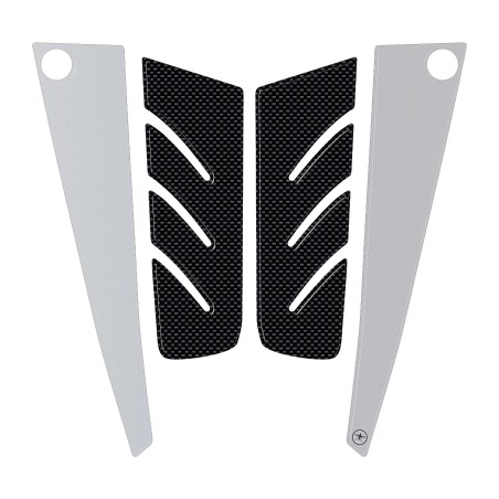 3D Resin Carbon-Ergal STICKER FRONT FOOTREST Sticker for YAMAHA Tmax 530 2012-2016