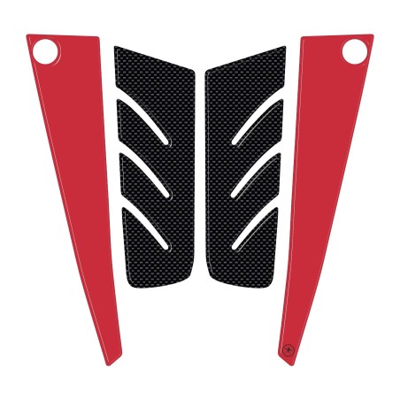 3D Resin Carbon-Ergal STICKER FRONT FOOTREST Sticker for YAMAHA Tmax 530 2012-2016