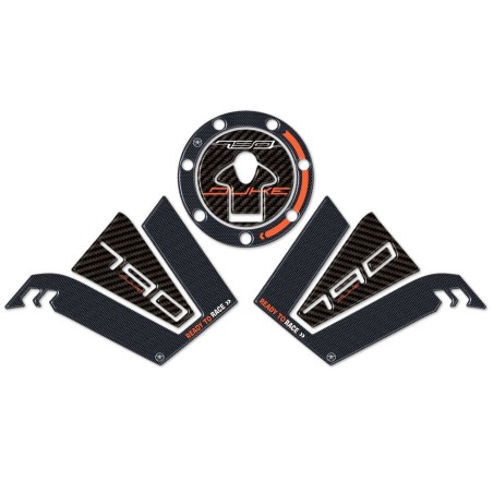 Kit mit 3 3D-Gel-TANKSCHUTZAUFKLEBERn, kompatibel für KTM 790 DUKE-Motorräder