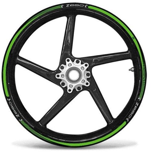 KIT STRISCE ADESIVE VERDI compatibili per CERCHI 17 MOTO KAWASAKI Z650 TUNING