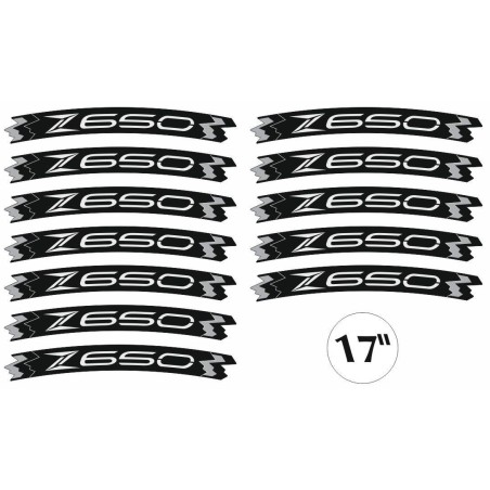 KIT STRISCE ADESIVE VERDI compatibili per CERCHI 17 MOTO KAWASAKI Z650 TUNING