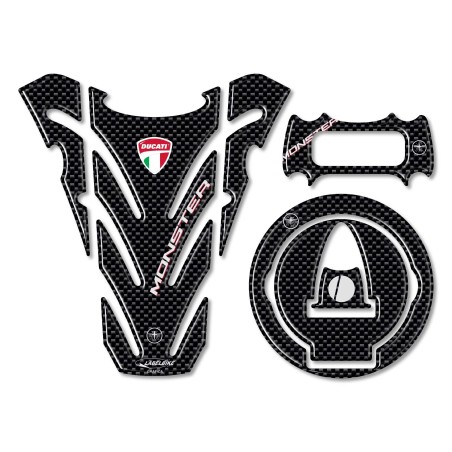 EXCLUSIVO KIT DE PEGATINAS DE RESINA 3D compatible con MOTOCICLETAS DUCATI MONSTER 696 796 1096