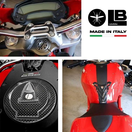 EXCLUSIVO KIT DE PEGATINAS DE RESINA 3D compatible con MOTOCICLETAS DUCATI MONSTER 696 796 1096