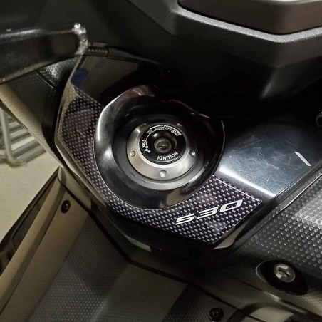 ADESIVO 3D PROTEZIONE chiave accensione TMAX 530 per SCOOTER YAMAHA T MAX 2012-2016