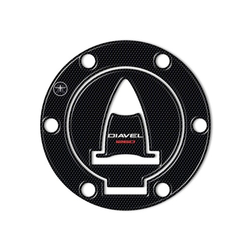 Adhesivo de protección para tapa de depósito de motocicleta 3D compatible con Ducati Diavel 1260